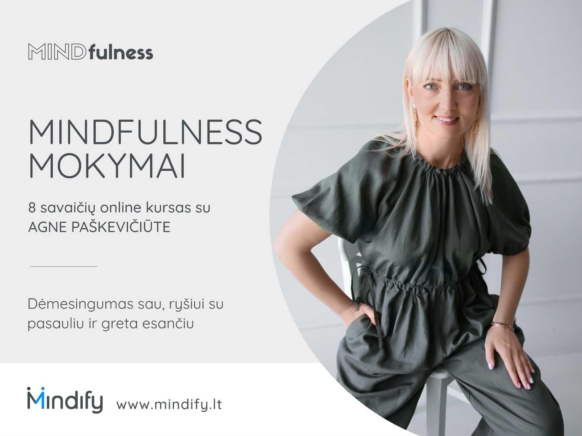 Mindfulness mokymai. 8 savaičių online kursas